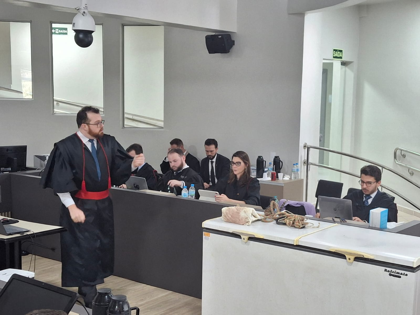 O Promotor de Justiça Diego Bertoldi também atuou no julgamento 