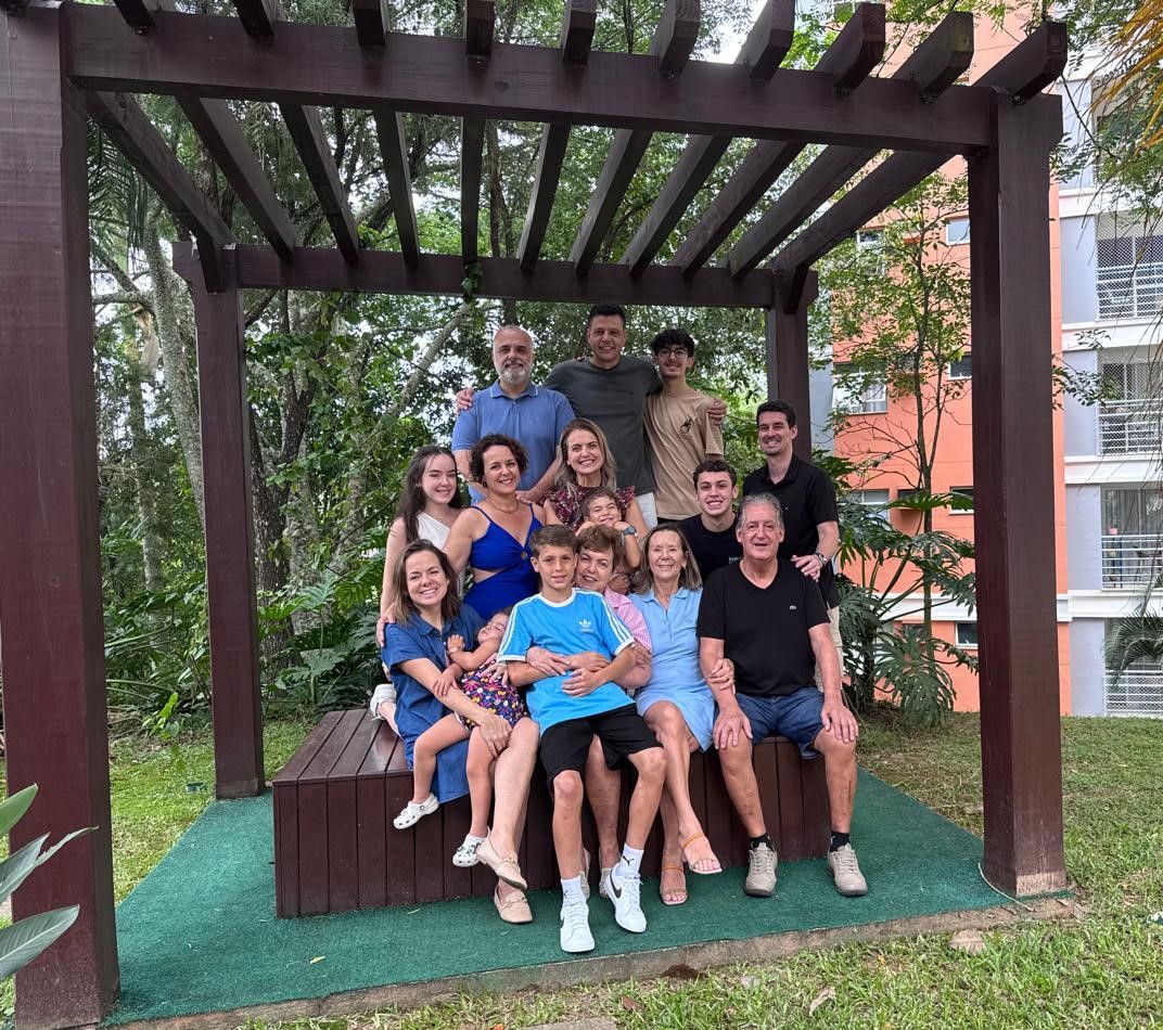 Filhas, genros e netos