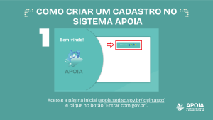 Apresentação - Como criar cadastro no APOIA 3