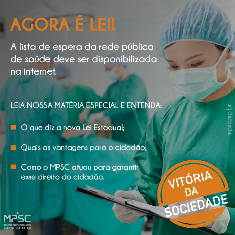 Nova Lei Estadual garante a transparência nas listas de espera do SUS