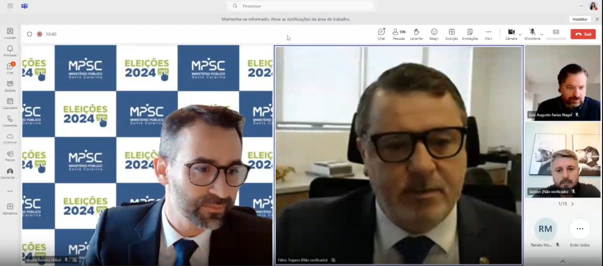 Membros do MPSC iniciam curso para atuação nas eleições municipais de 2024