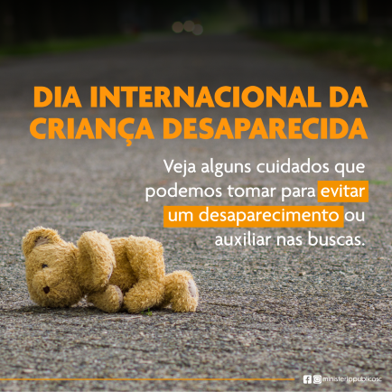 No Dia Internacional das Crianças Desaparecidas, MPSC orienta sobre os cuidados para evitar desaparecimentos e ajudar nas buscas