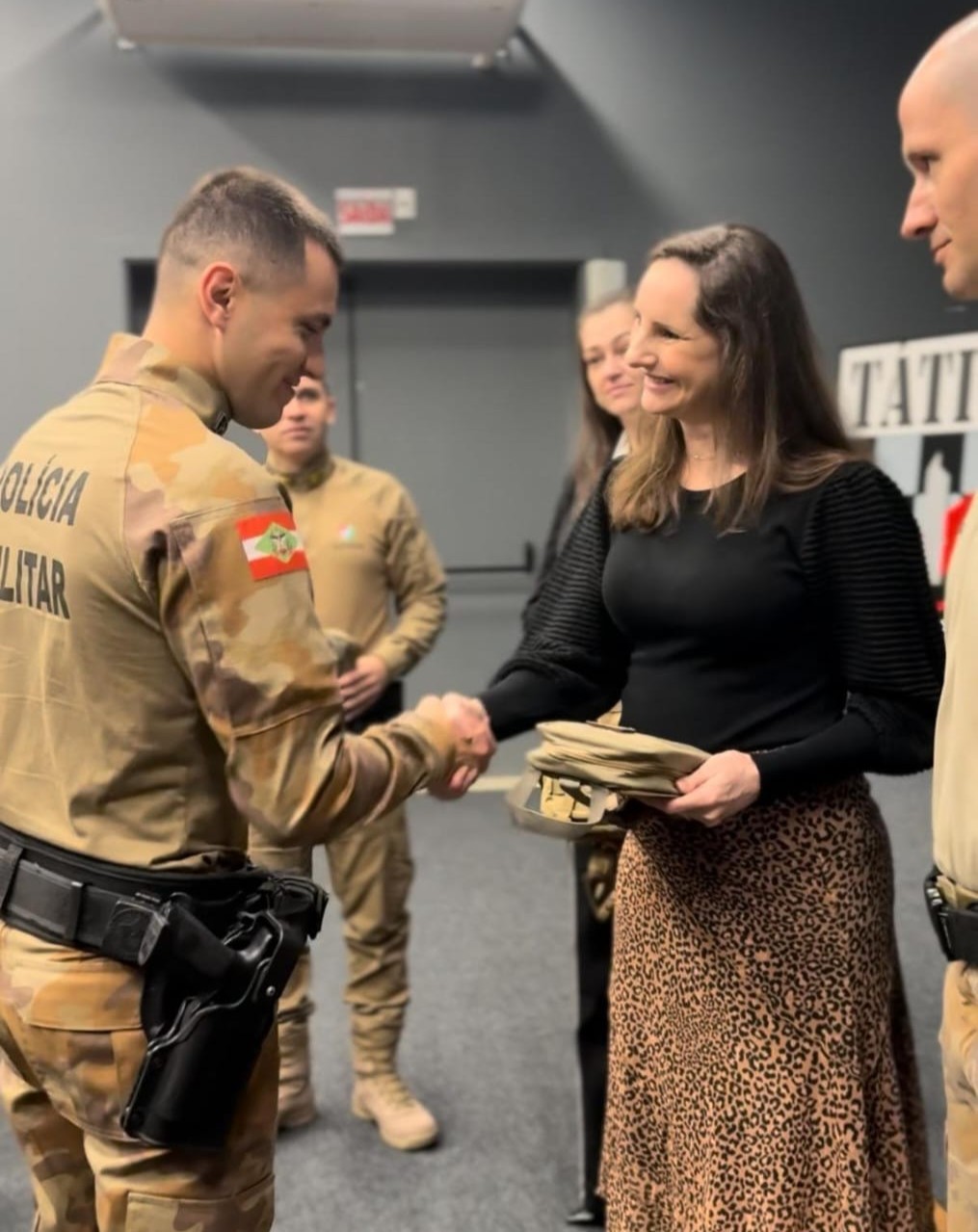 Polícia Militar de Braço do Norte recebe kits de proteção adquiridos com recursos destinados pelo MPSC
